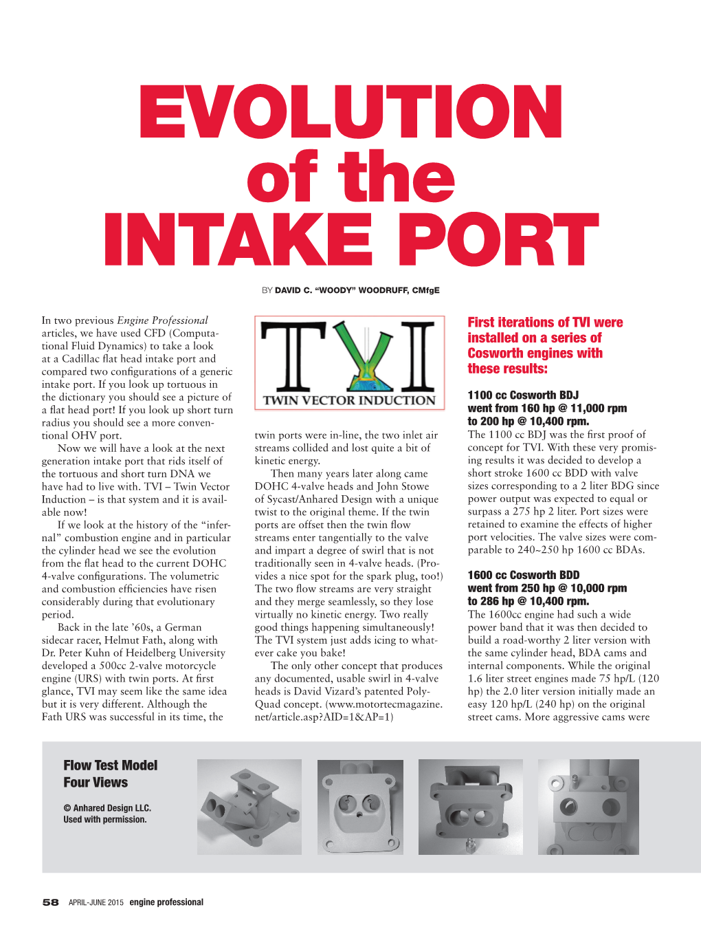 Evolution of the Intake Port by David C