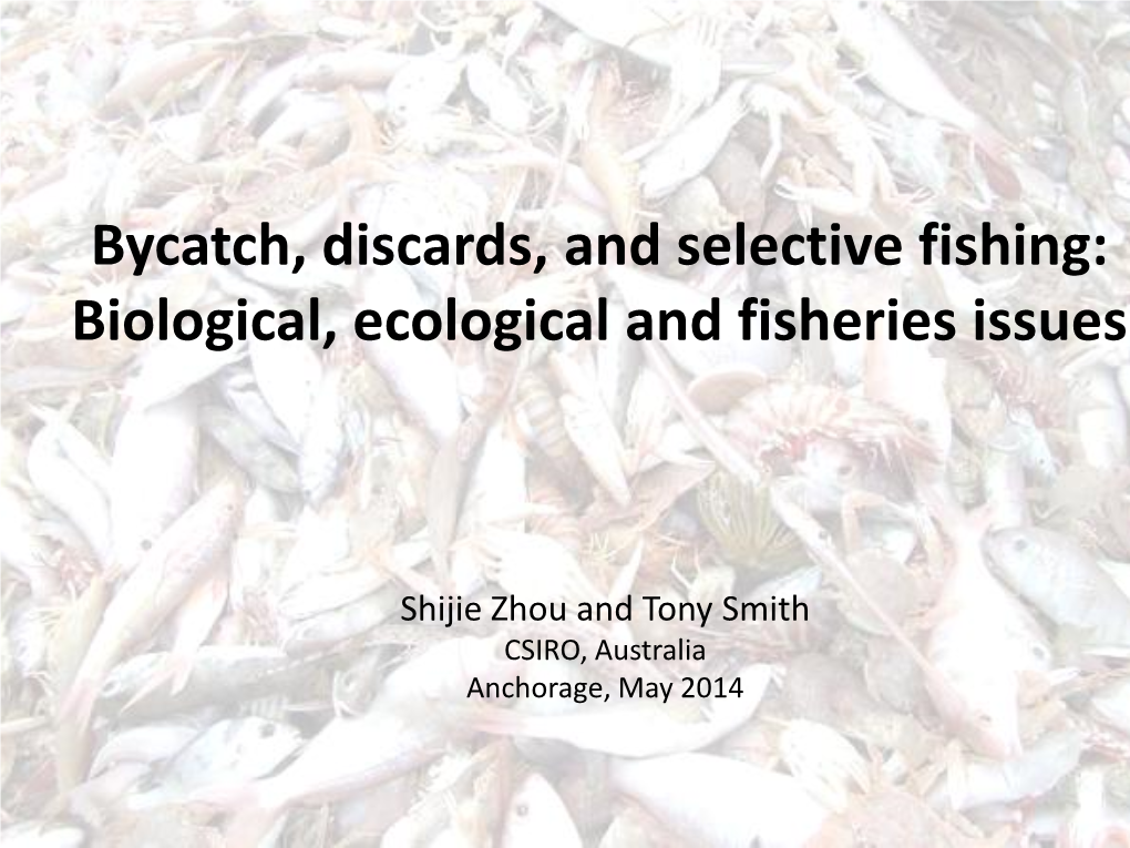 Bycatch, Discards, and Selective Fishing: Biological, Ecological and Fisheries Issues