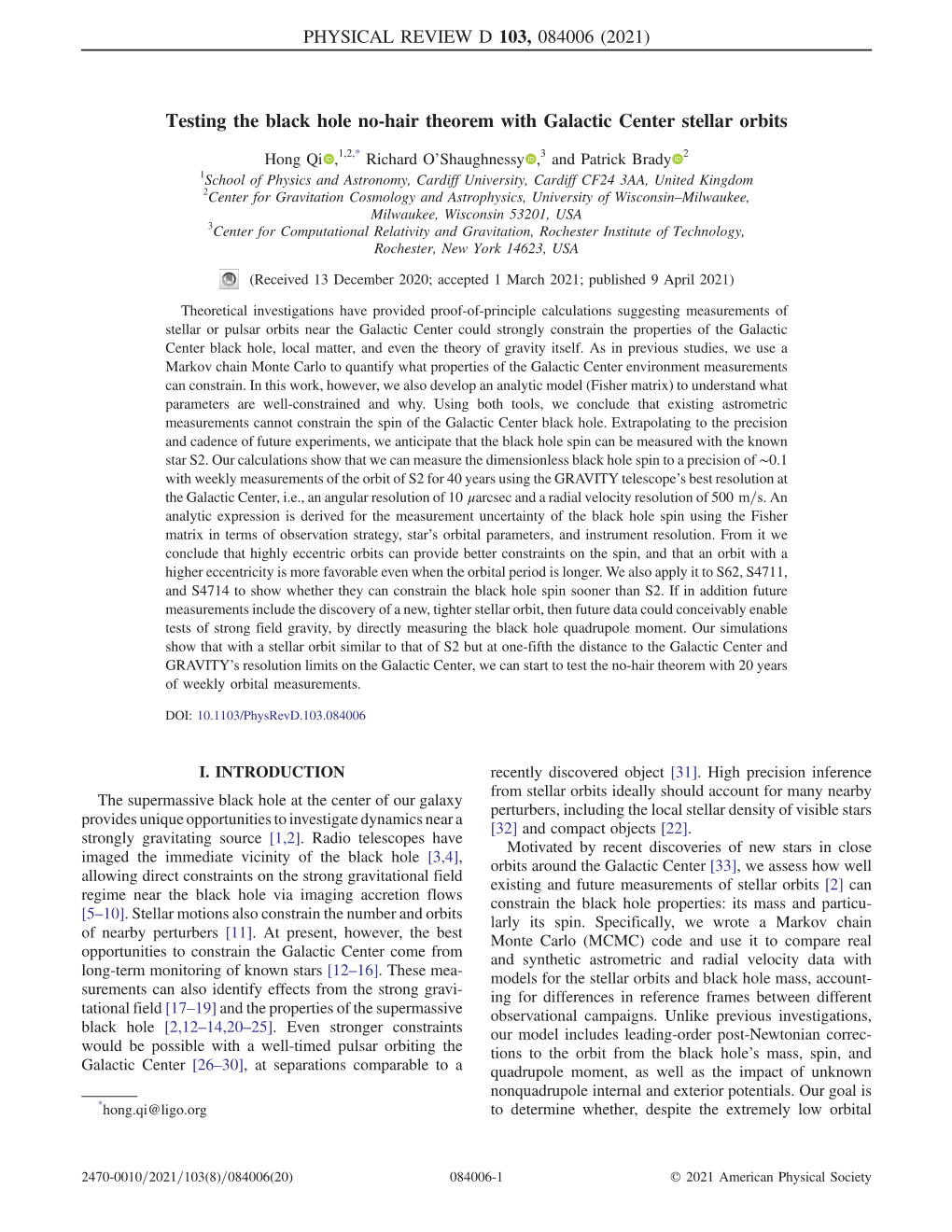 Testing the Black Hole No-Hair Theorem with Galactic Center Stellar Orbits