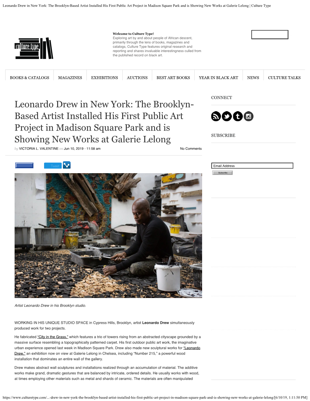 Leonardo Drew in New York: the Brooklyn-Based Artist Installed His