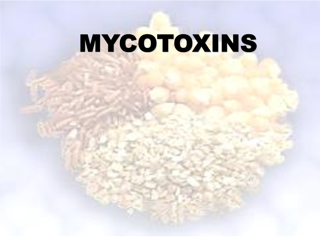 MYCOTOXINS NATURAL Vs SYNTHETIC CHEMICALS
