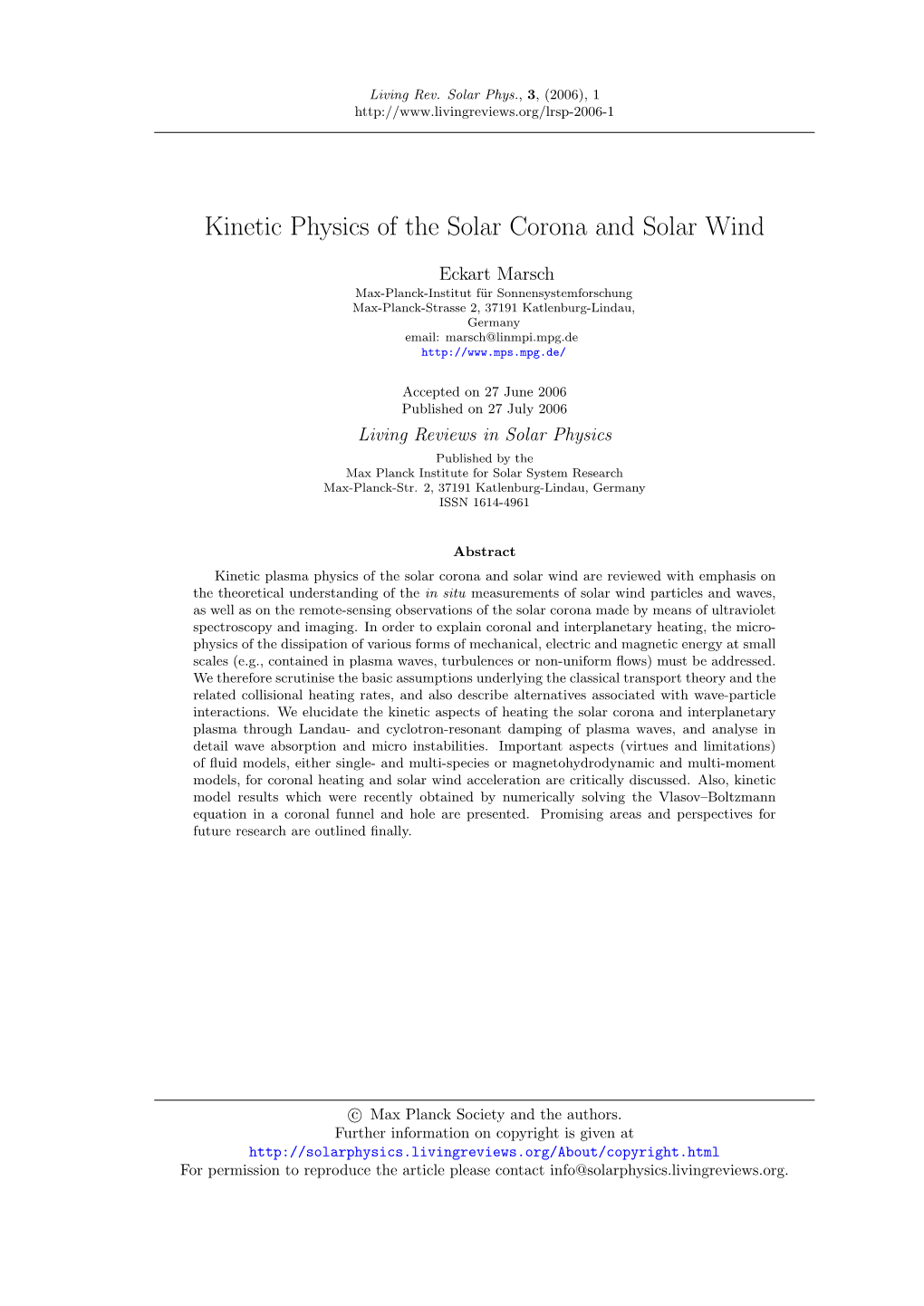 Kinetic Physics of the Solar Corona and Solar Wind