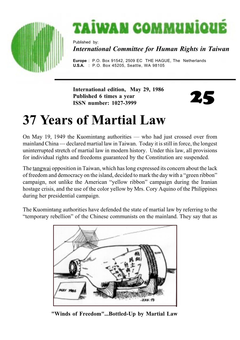37 Years of Martial Law