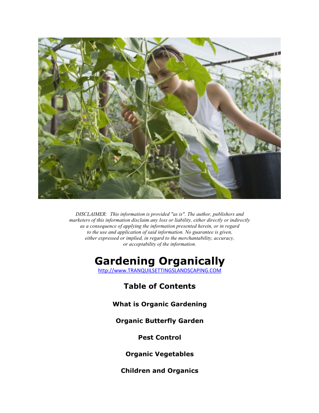 Gardening Organically
