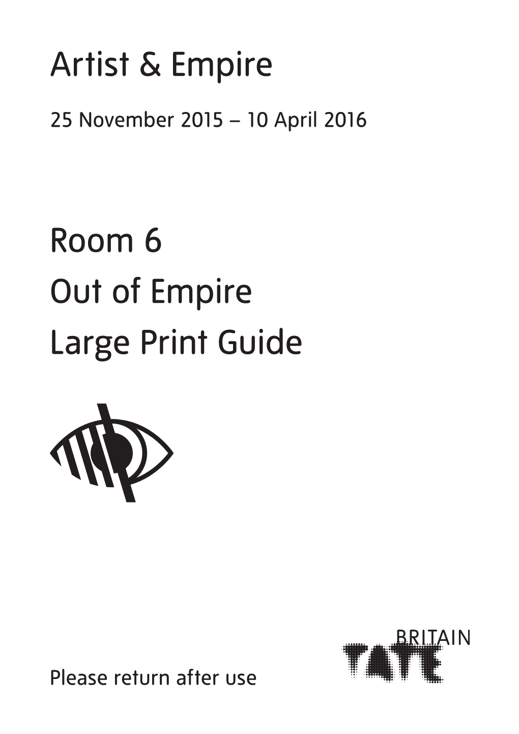 Artist & Empire Room 6 out of Empire Large Print Guide