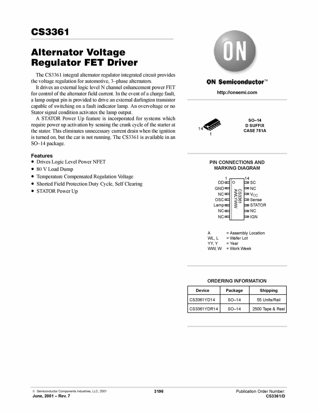 Alternator Voltage Regulator FET Driver