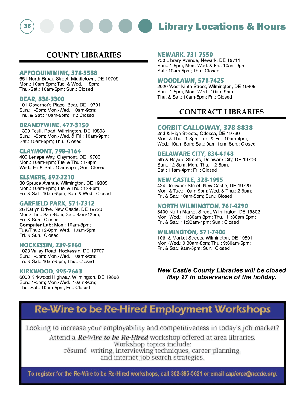 Library Locations & Hours