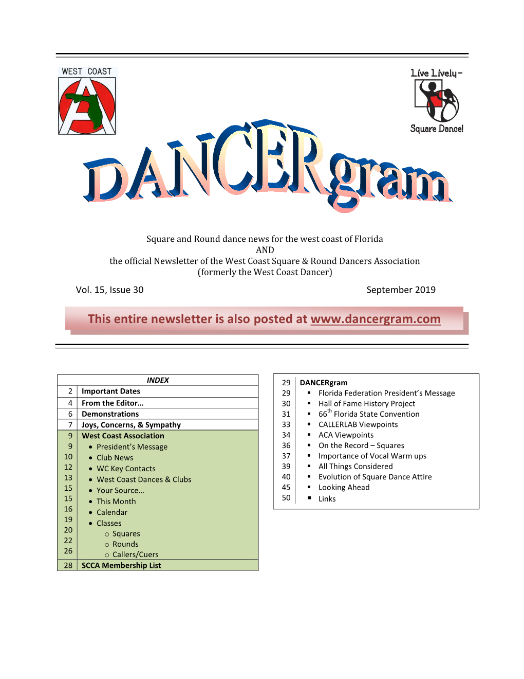 Dancergram September 2019