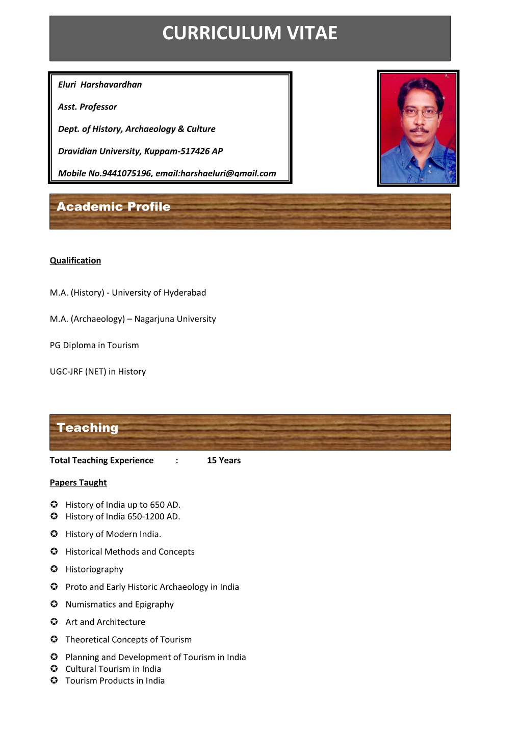 Curriculum Vitae