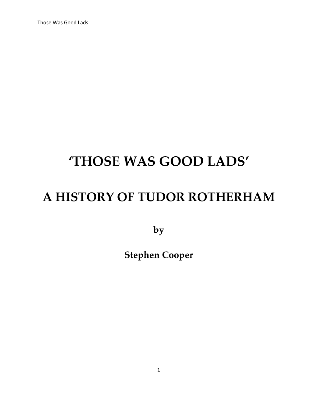 Plague in Tudor Rotherham 3