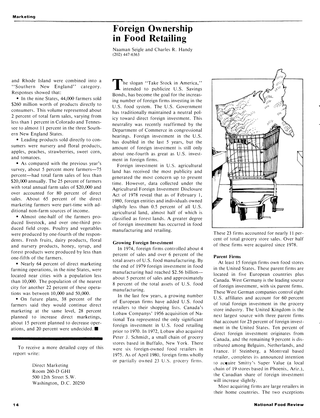 Foreign Ownership in Food Retailing Naaman Seigle and Charles R