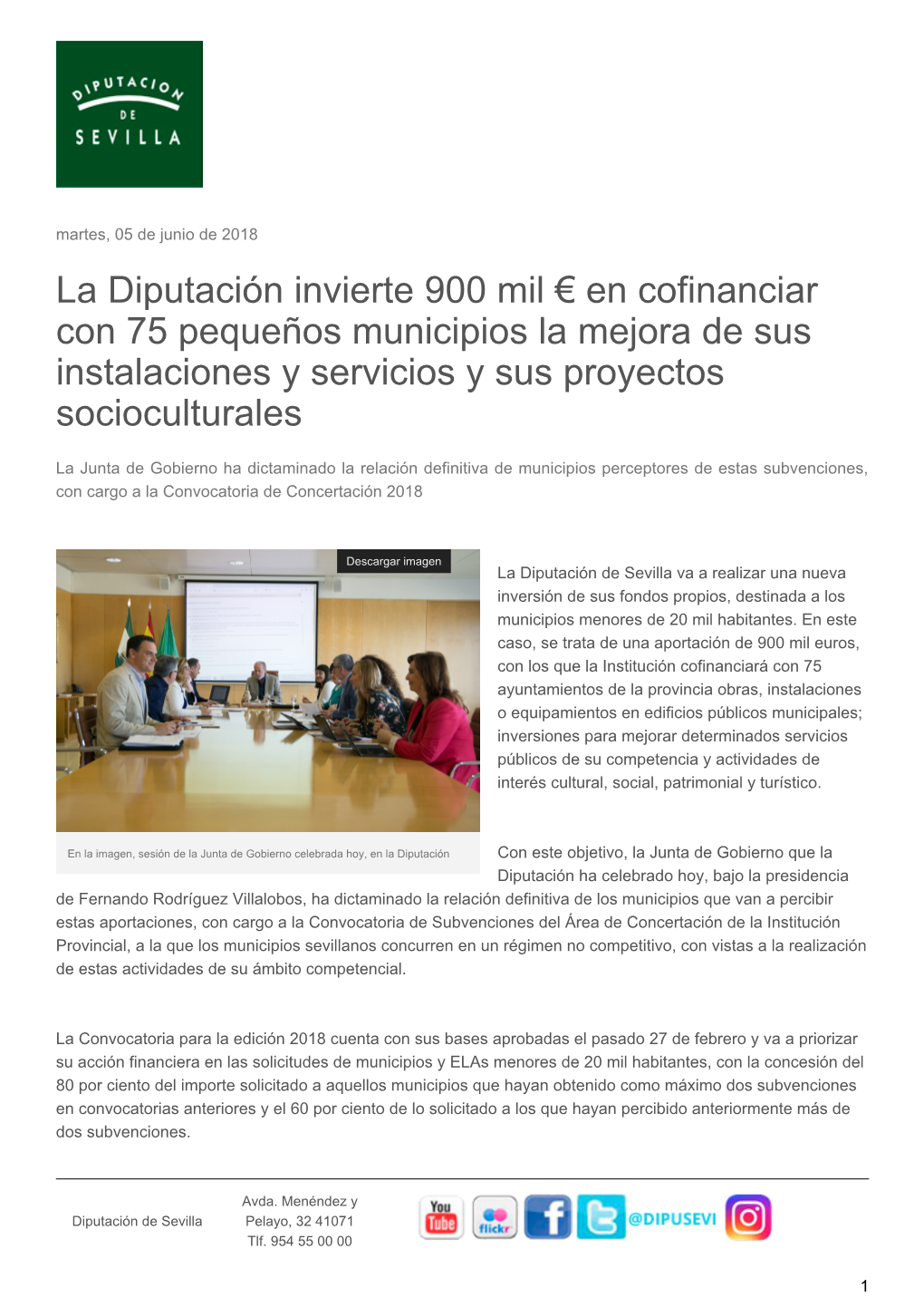 La Diputación Invierte 900 Mil € En Cofinanciar Con 75 Pequeños Municipios La Mejora De Sus Instalaciones Y Servicios Y Sus Proyectos Socioculturales