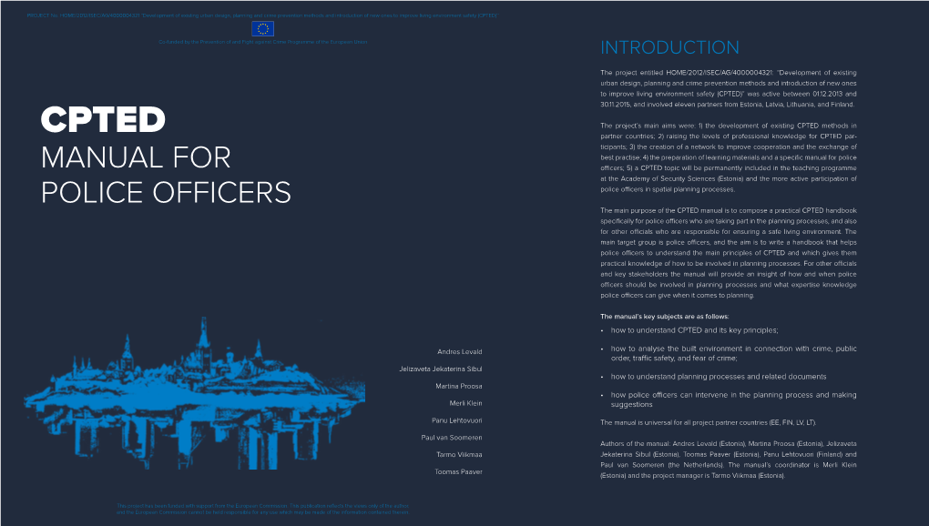 Manual for Police Officers