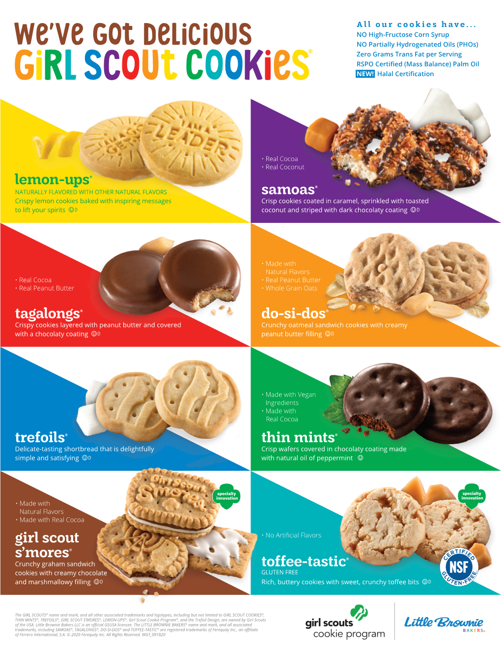 2021 Cookie Descriptions and Nutrition Labels