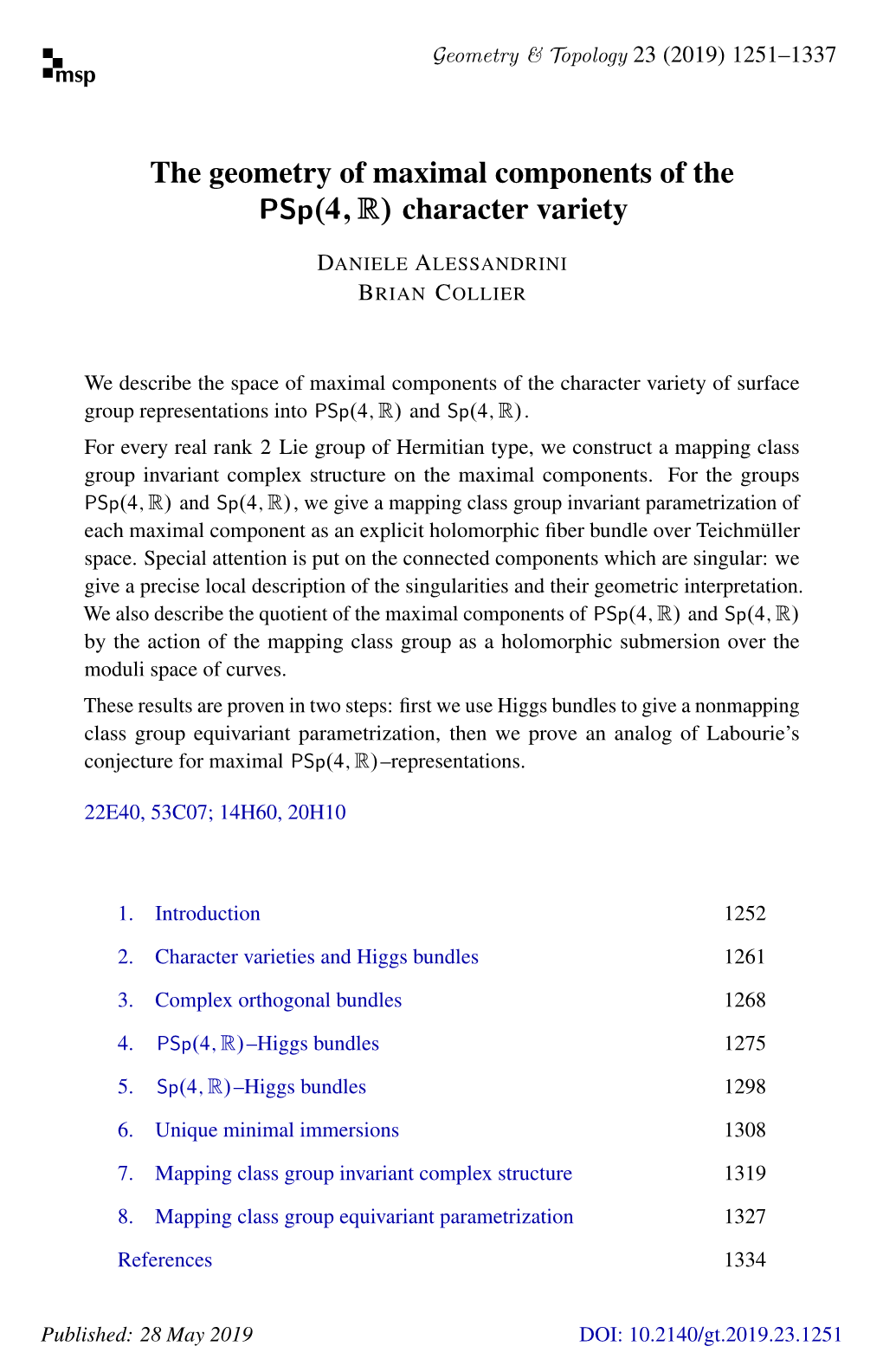 The Geometry of Maximal Components of the Psp(4,R) Character Variety