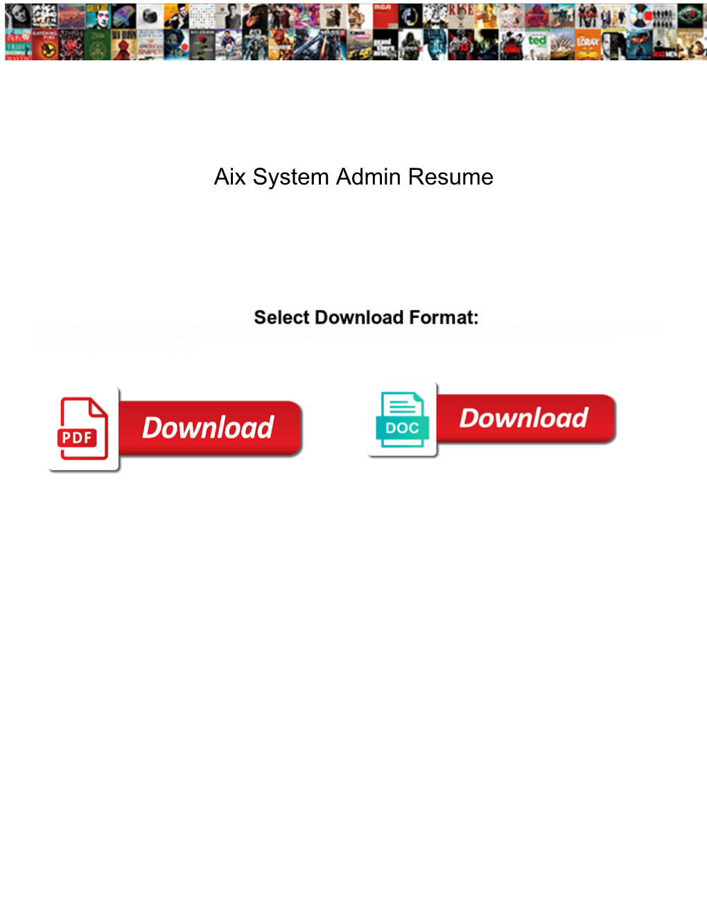 Aix System Admin Resume