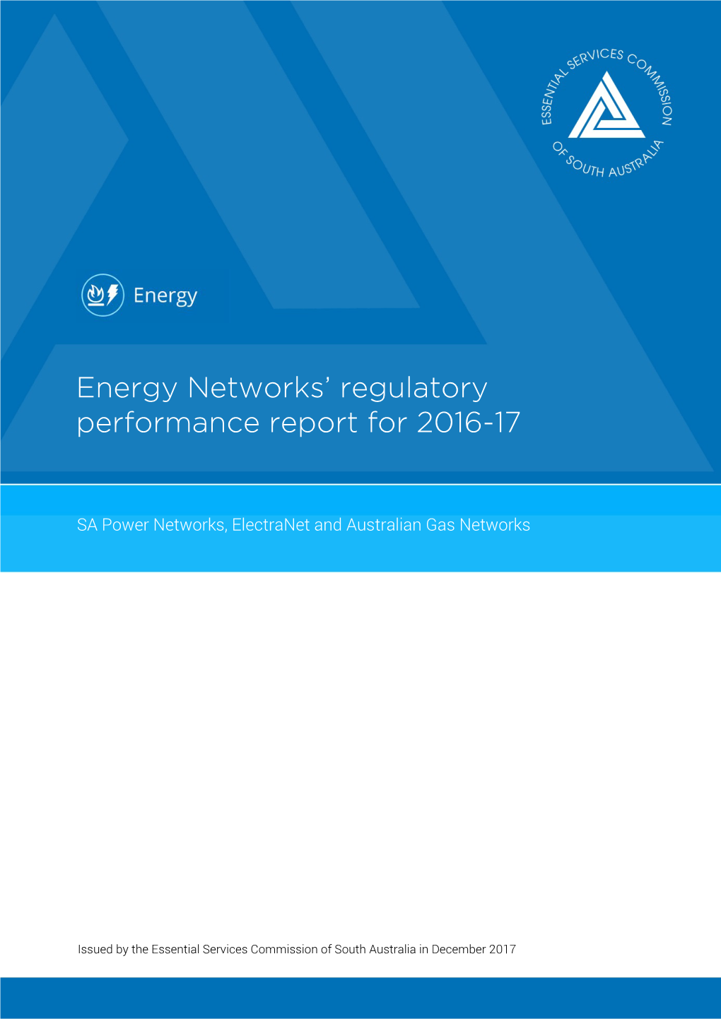 Energy Networks' Regulatory Performance Report for 2016-17