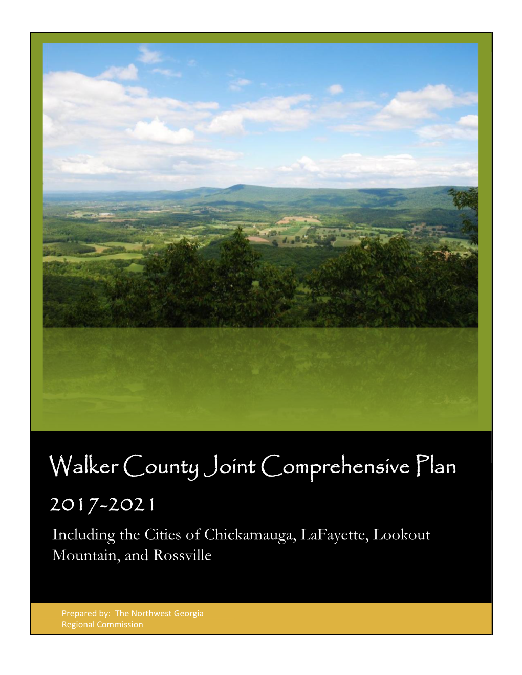 WALKER COUNTY Joint Comprehensive Plan 2017-2021