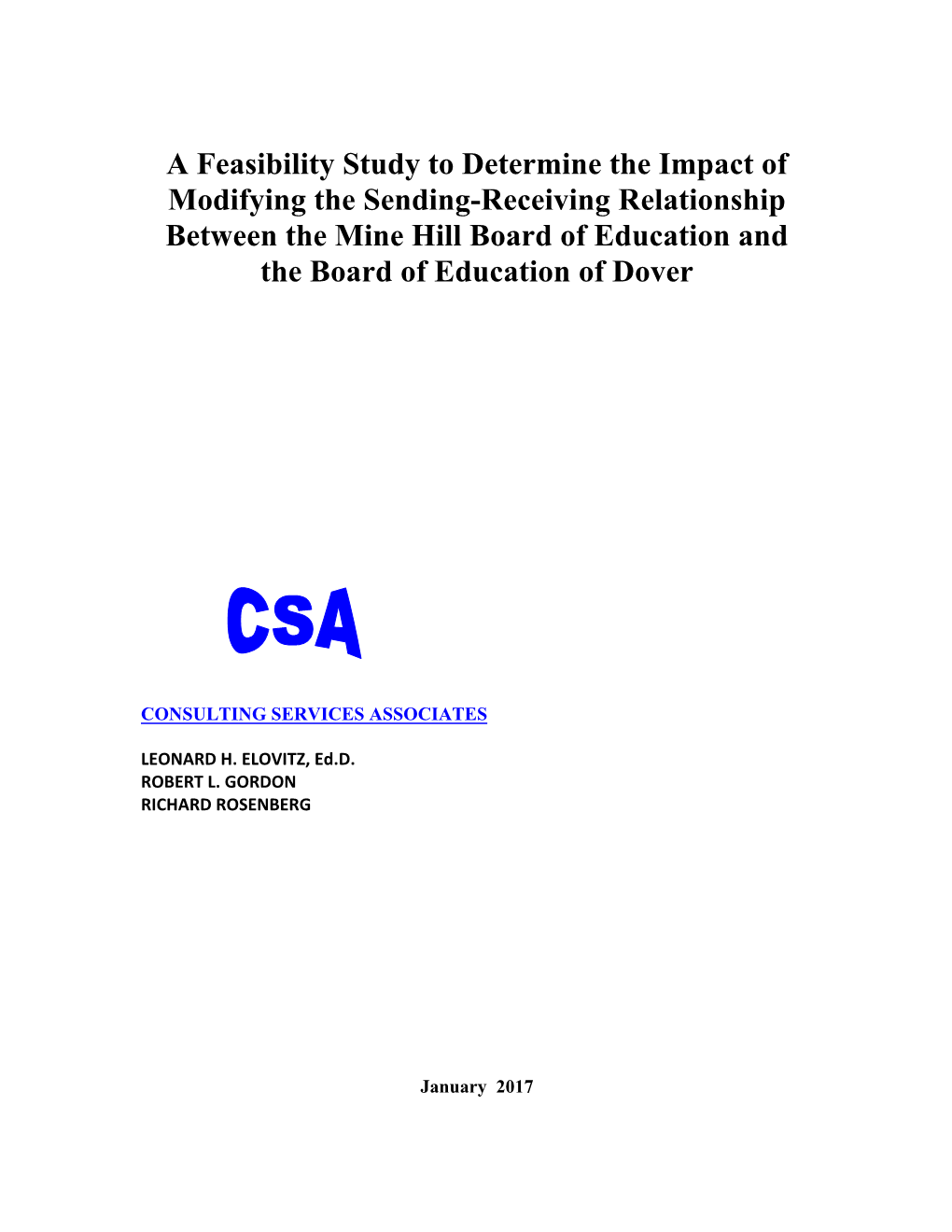A Feasibility Study to Determine the Impact Of