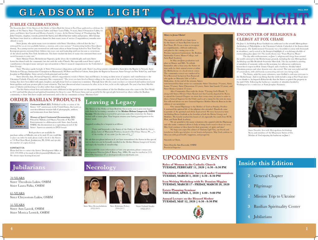 Gladsome Light Gladsome Light