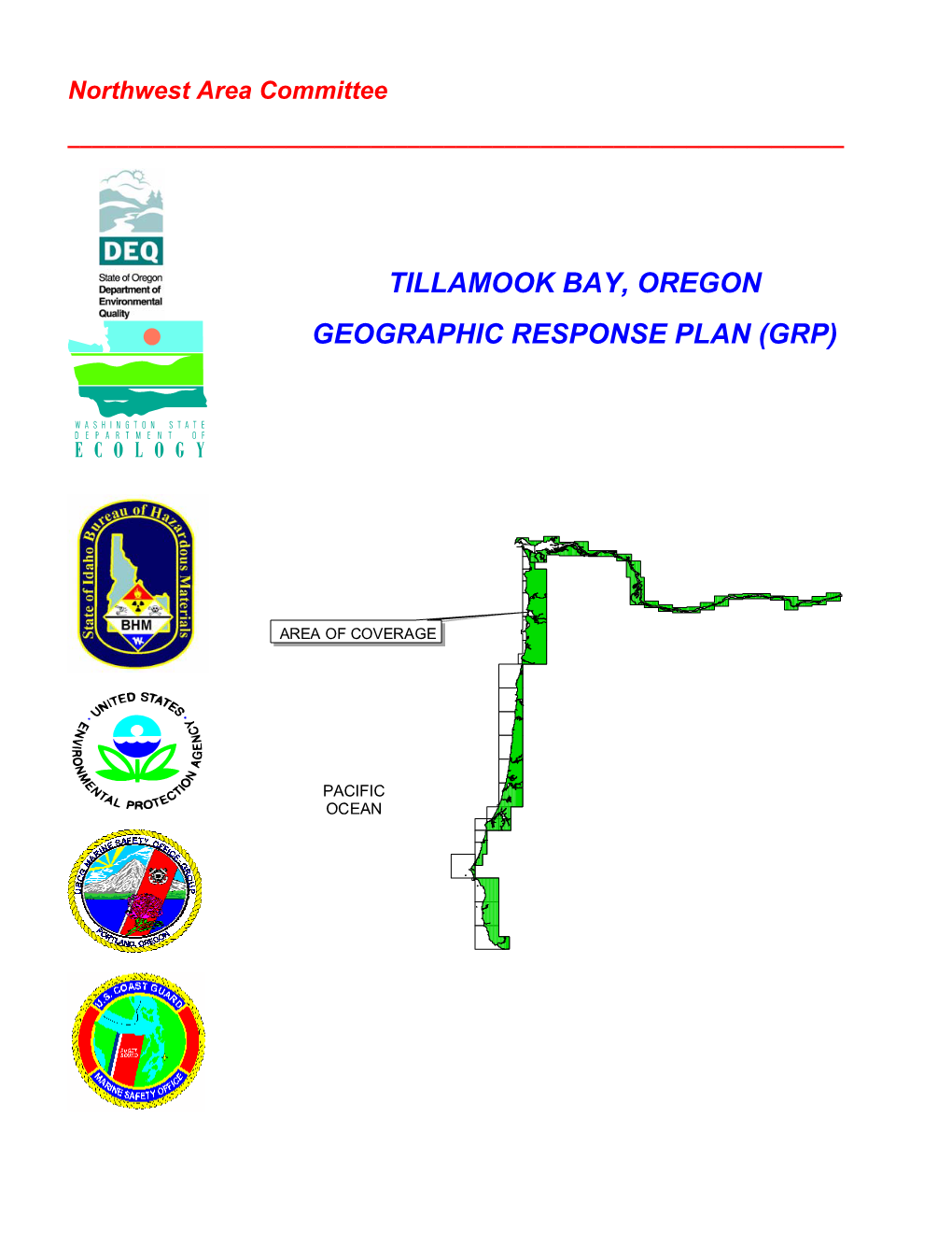 Tillamook Bay, Oregon Geographic Response Plan (Grp)