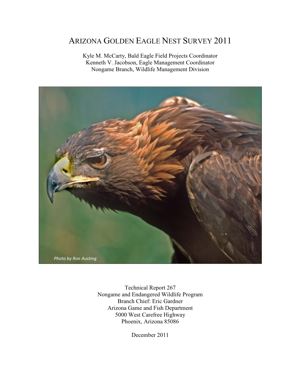 Arizona Golden Eagle Nest Survey 2011