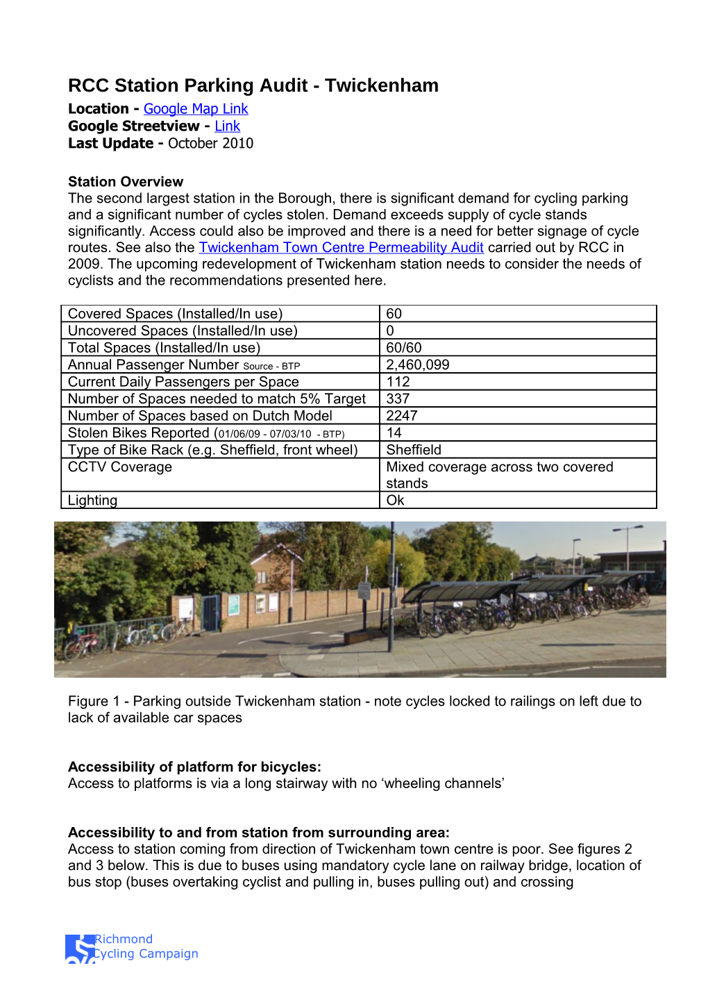 RCC Railway Station Parking Overview