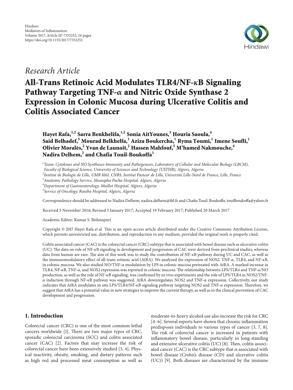 Research Article All-Trans Retinoic Acid Modulates