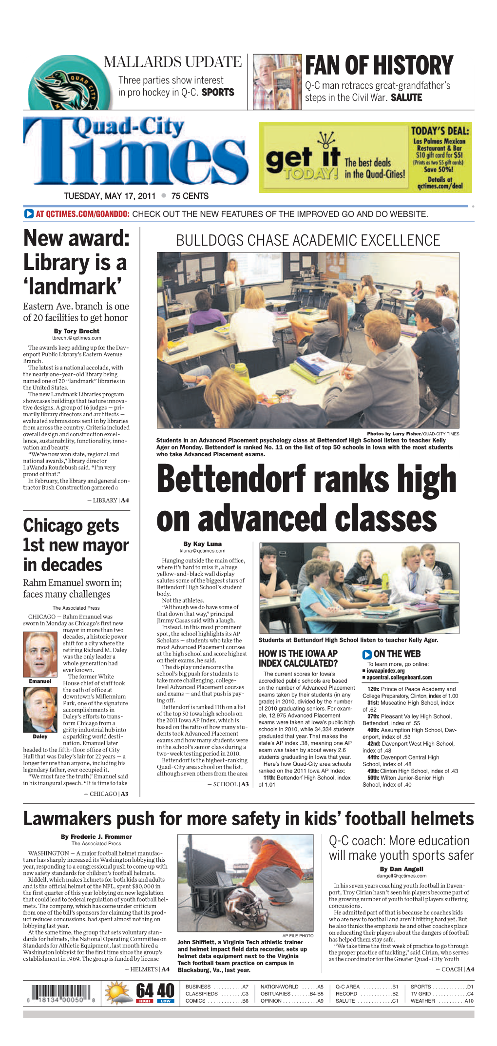 Bettendorf Ranks High on Advanced Classes