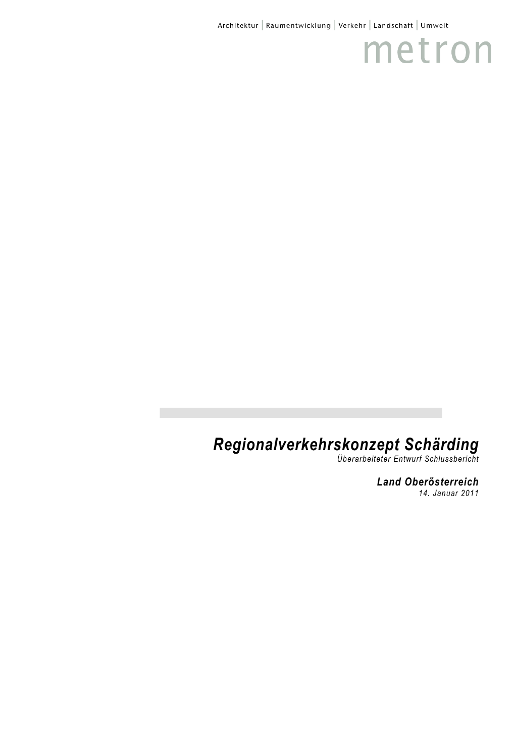 Regionalverkehrskonzept Schärding Überarbeiteter Entwurf Schlussbericht