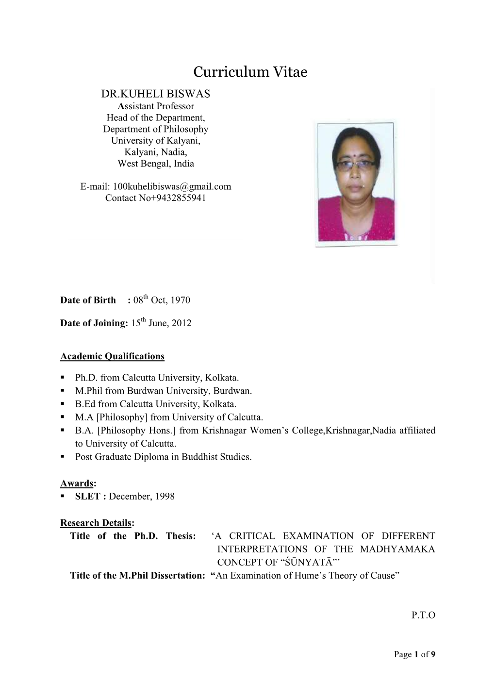 Curriculum Vitae