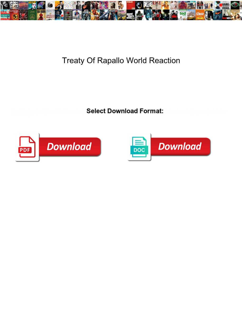 Treaty of Rapallo World Reaction