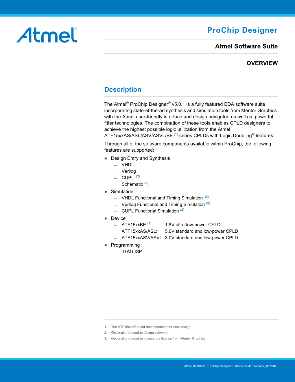 An Overview of Prochip Designer Software Suite Including Its Features