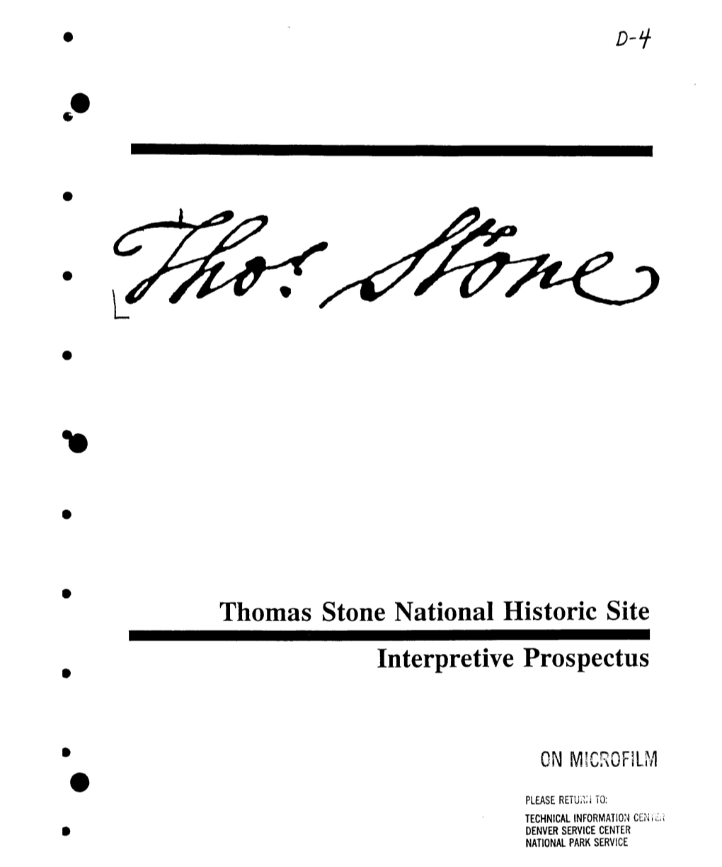 Thomas Stone National Historic Site