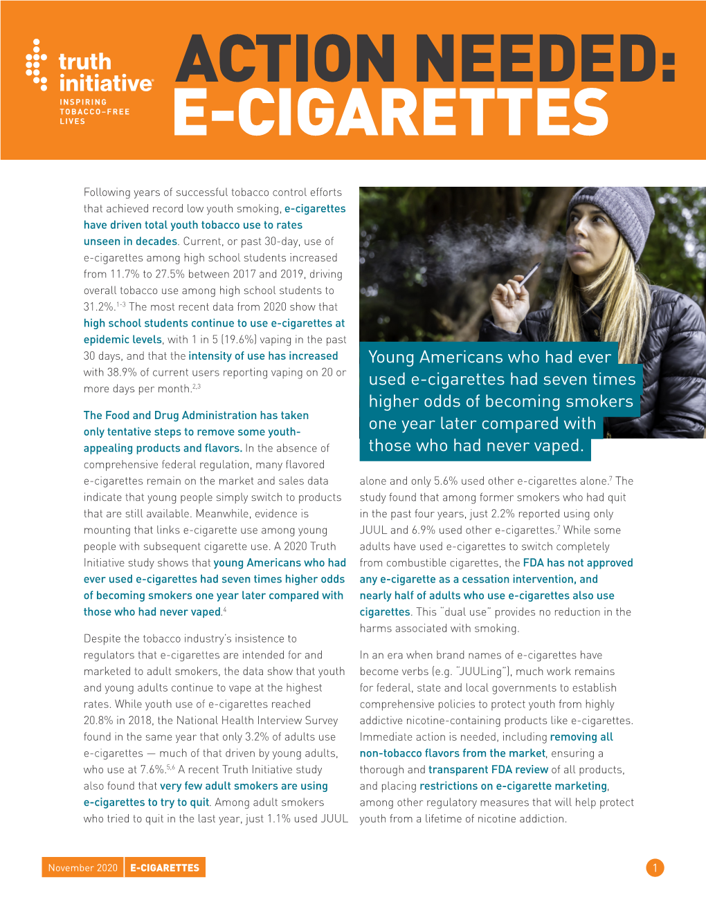 Action Needed: E-Cigarettes