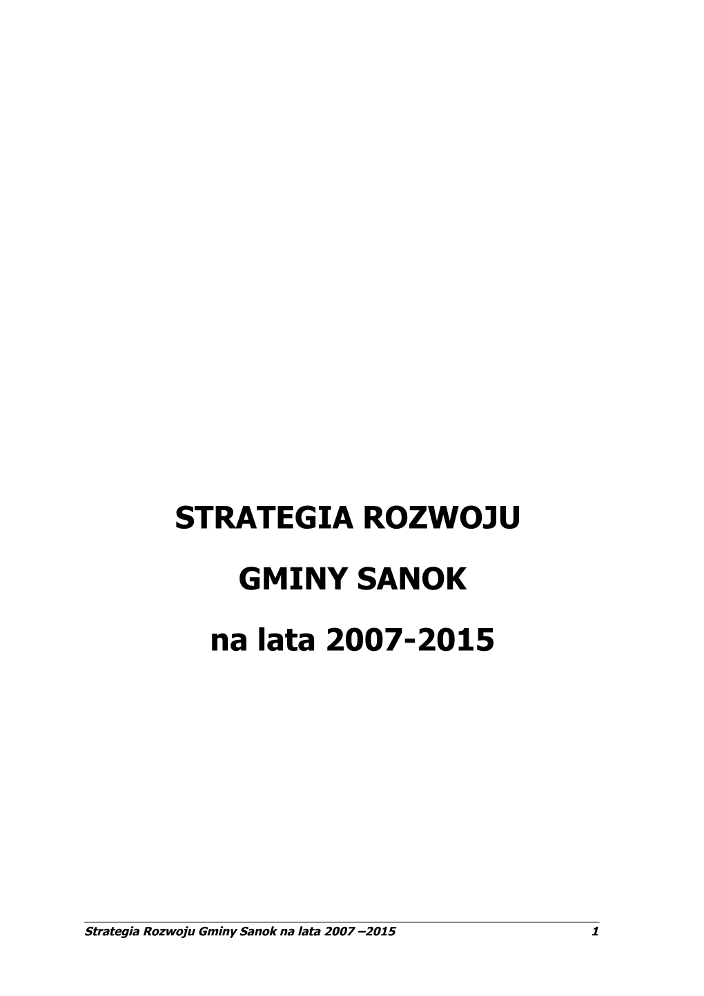 Zintegrowna Strategia Rozwoju Obszarów Wiejskich