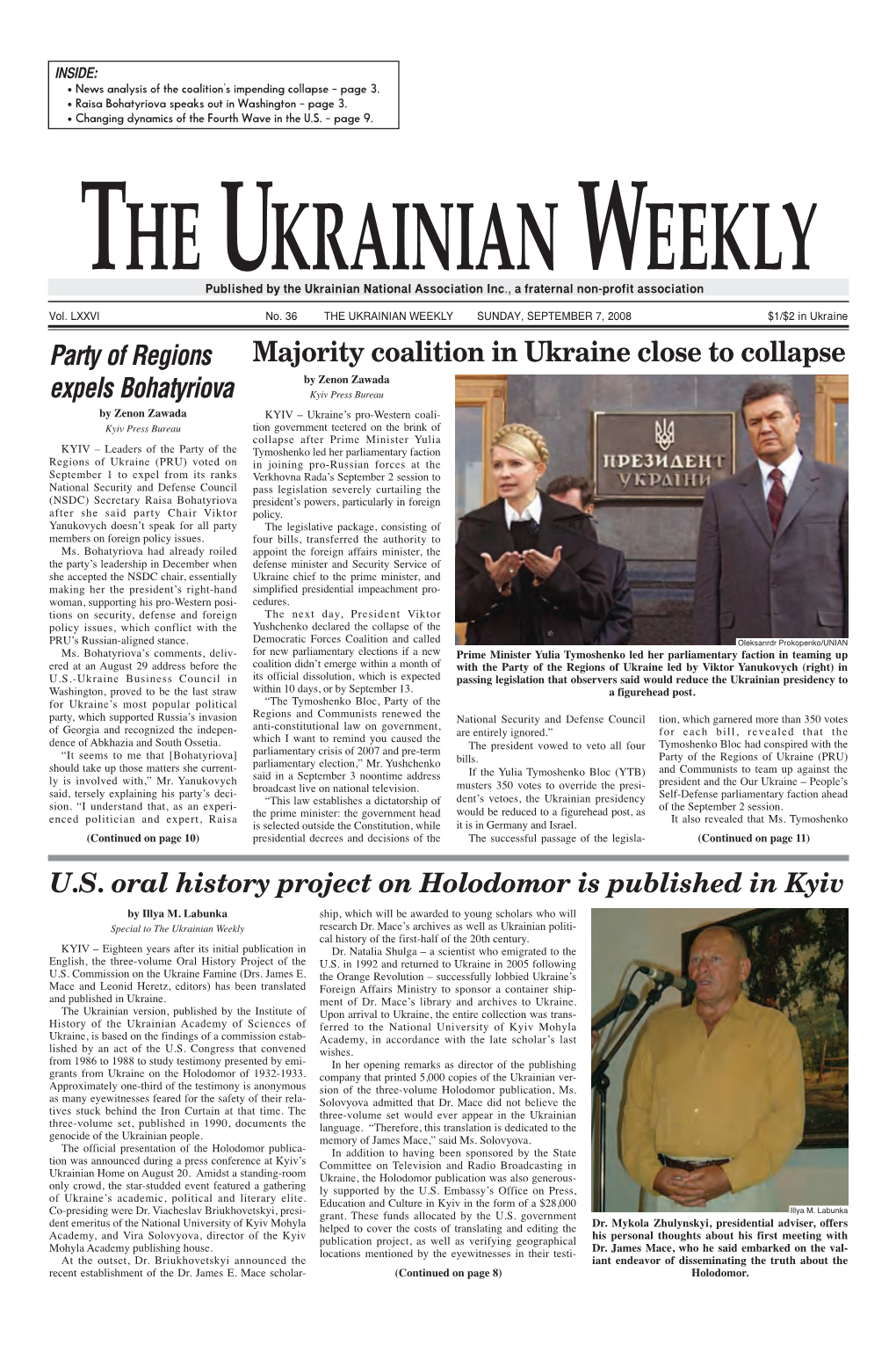 The Ukrainian Weekly 2008, No.36