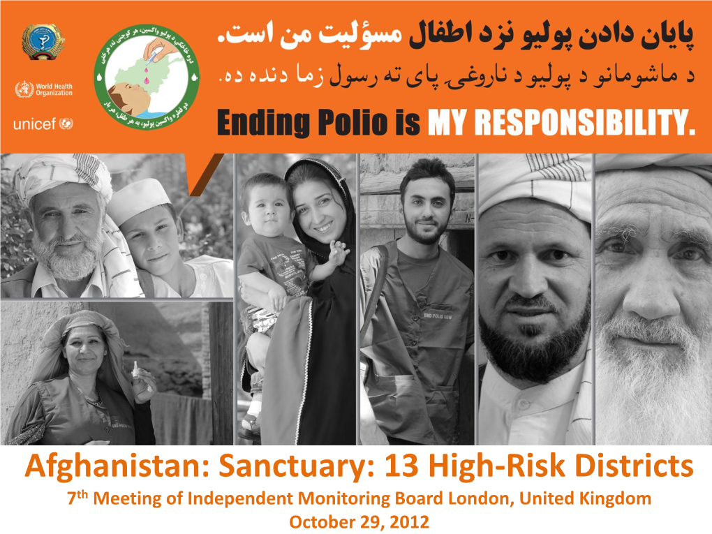 Afghanistan: Sanctuary: 13 High-Risk Districts