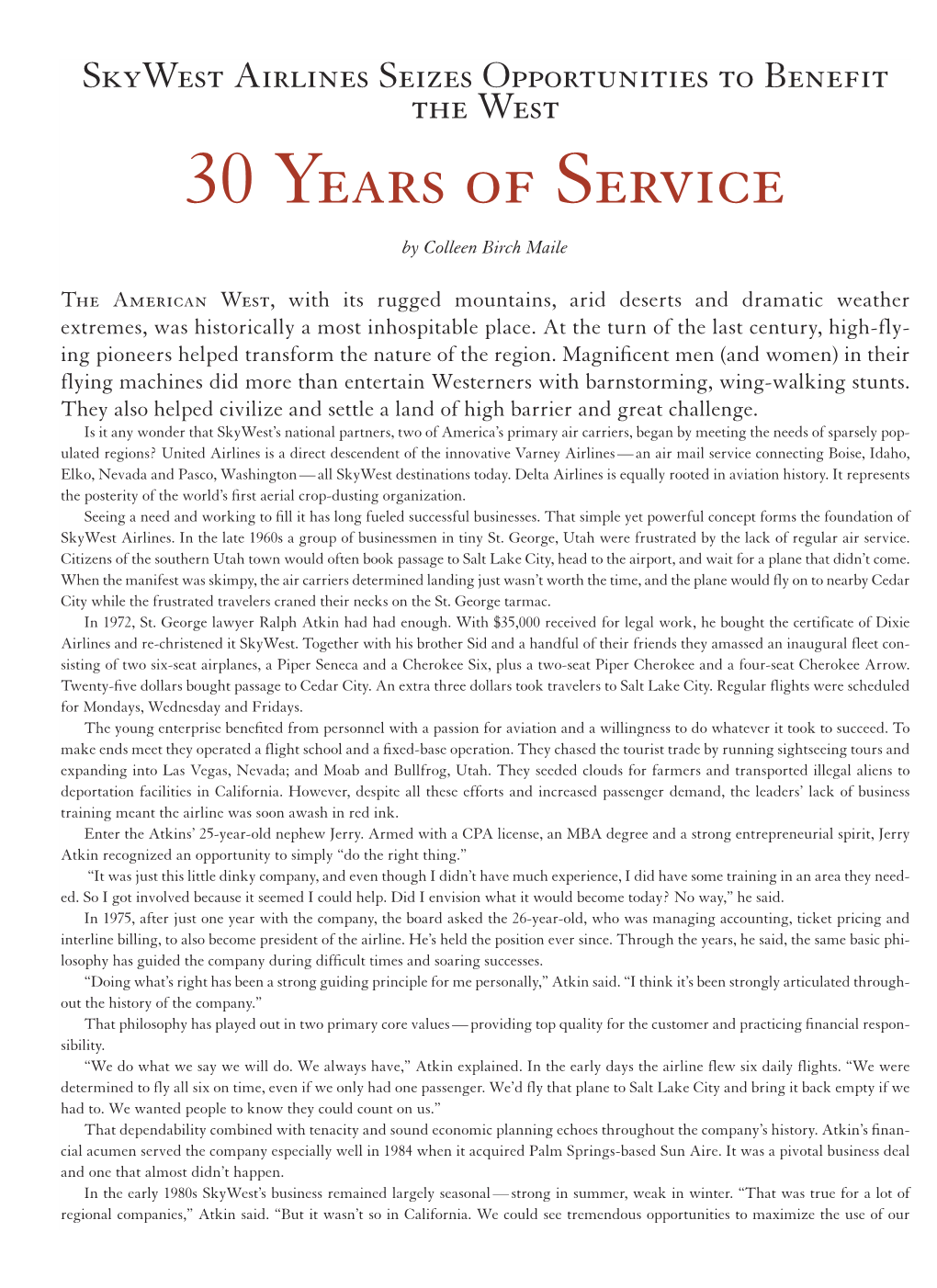 30 Years of Service by Colleen Birch Maile