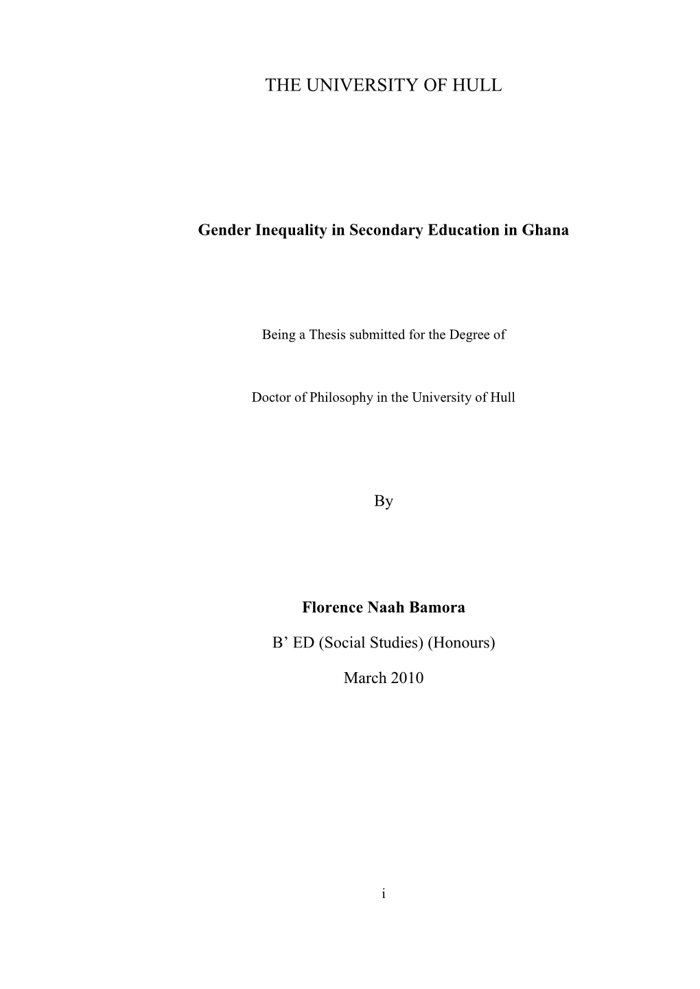 Gender Issues in Society and Education in Ghana: Socio-Economic and Political Context