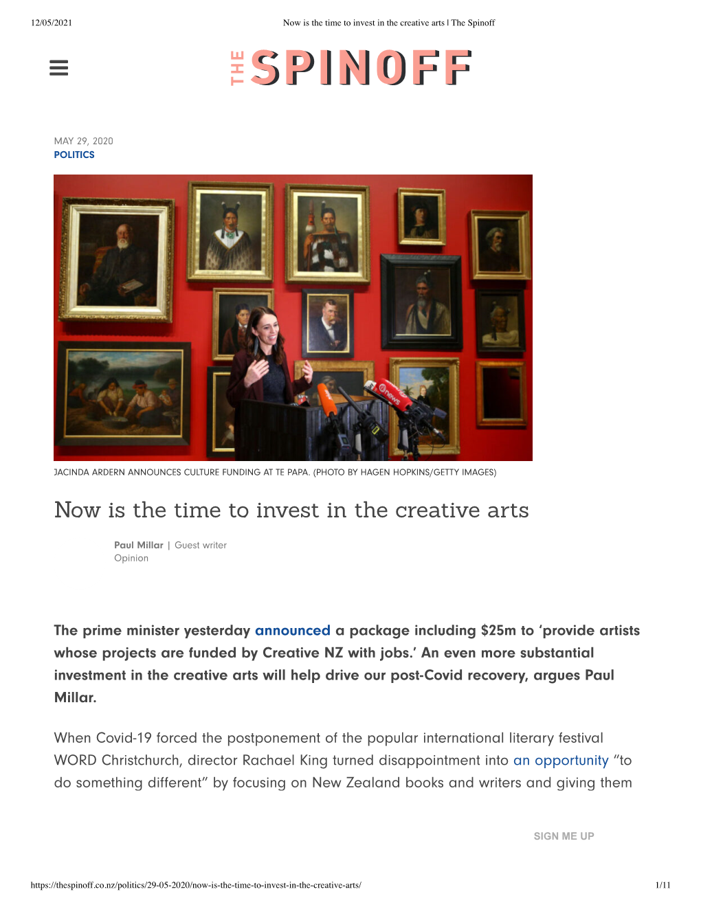 Now Is the Time to Invest in the Creative Arts | the Spinoff