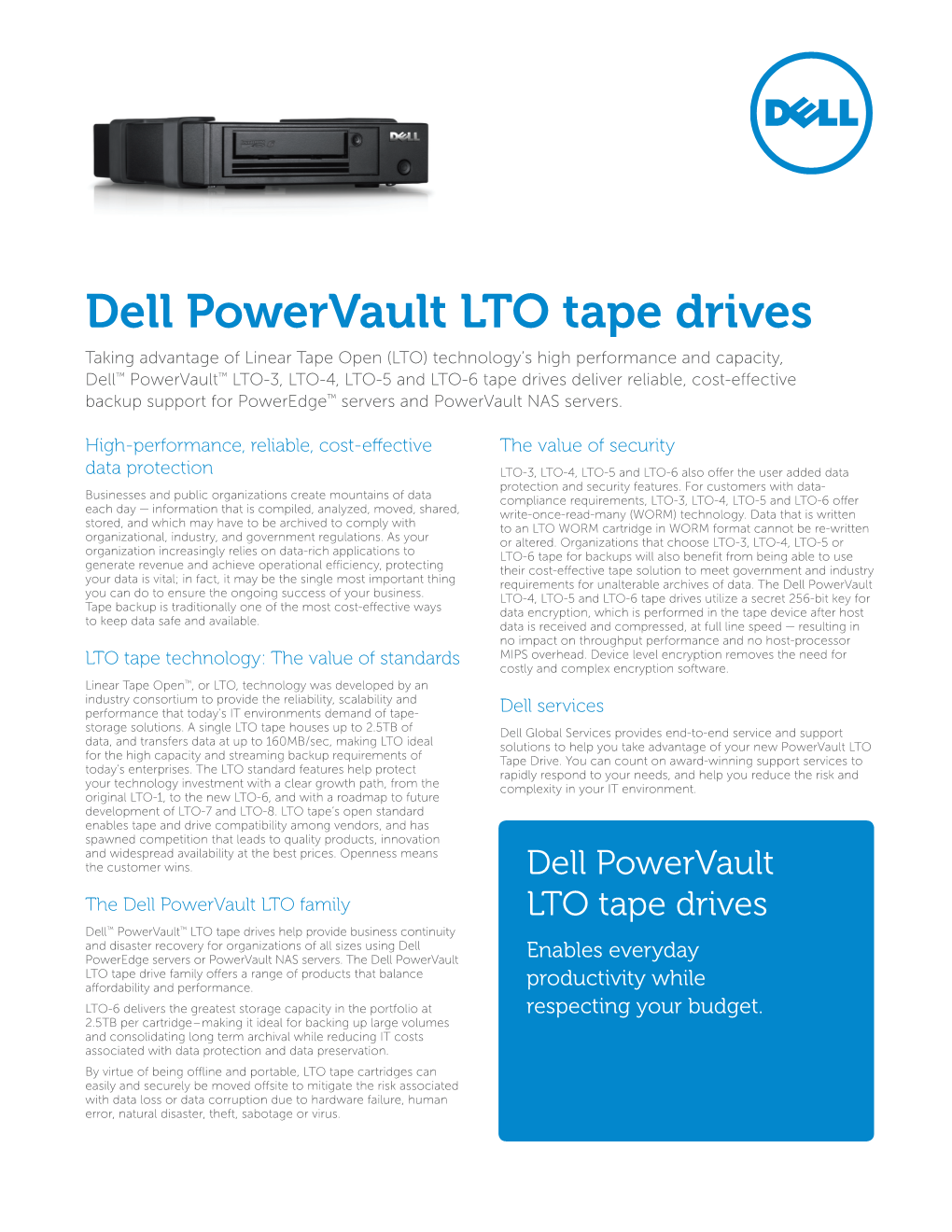 Dell Powervault LTO Tape Drives