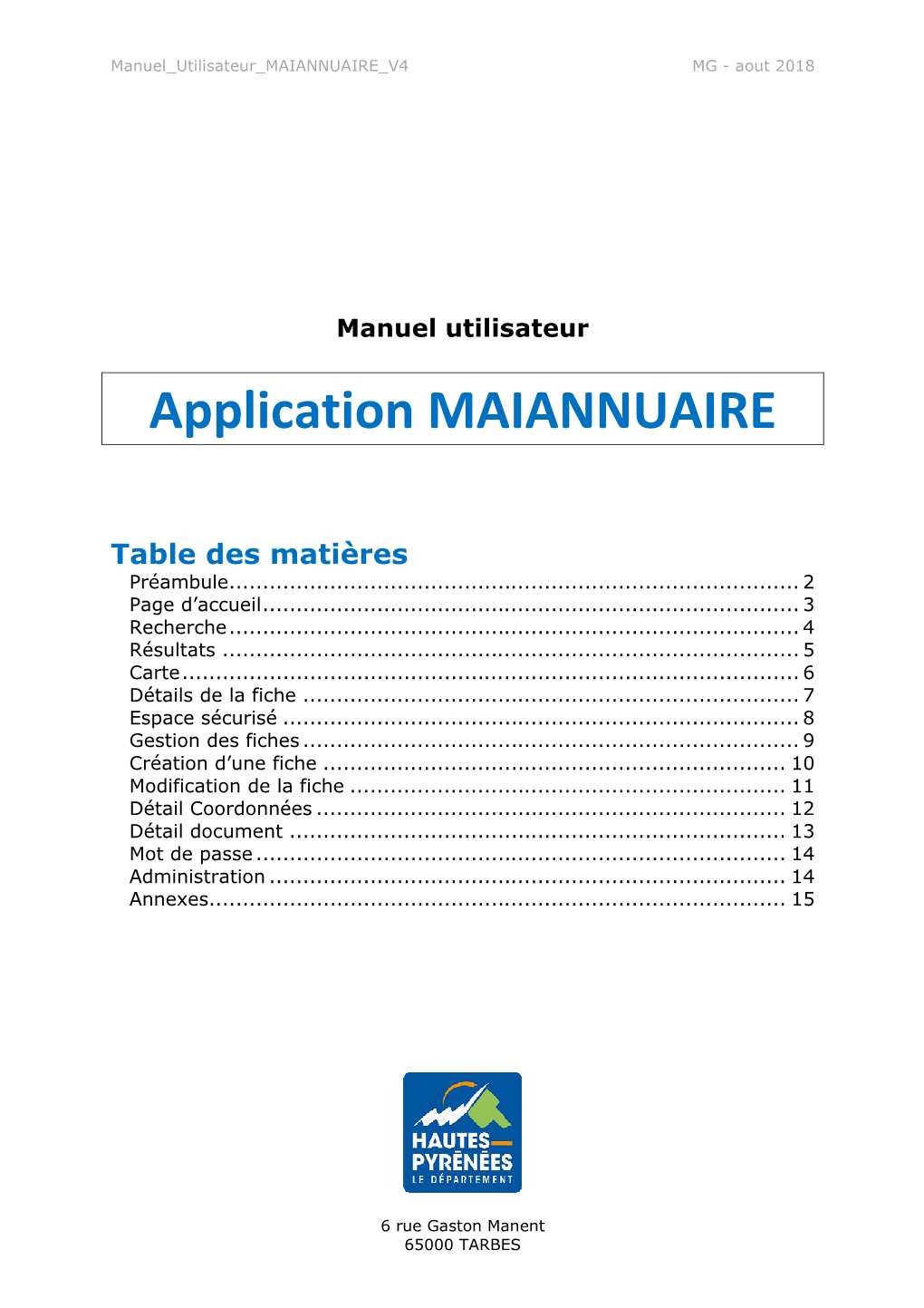 Application MAIANNUAIRE