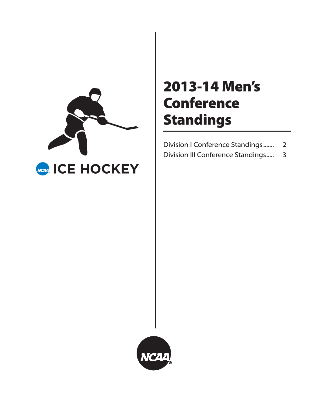 2013-14 Men's Conference Standings