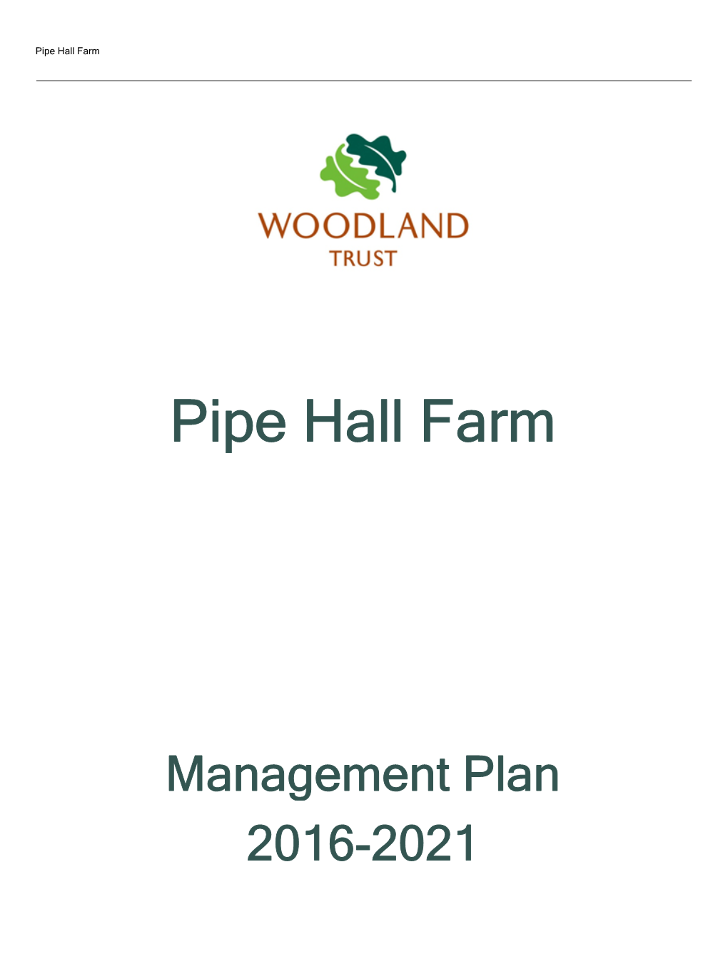 Pipe Hall Farm