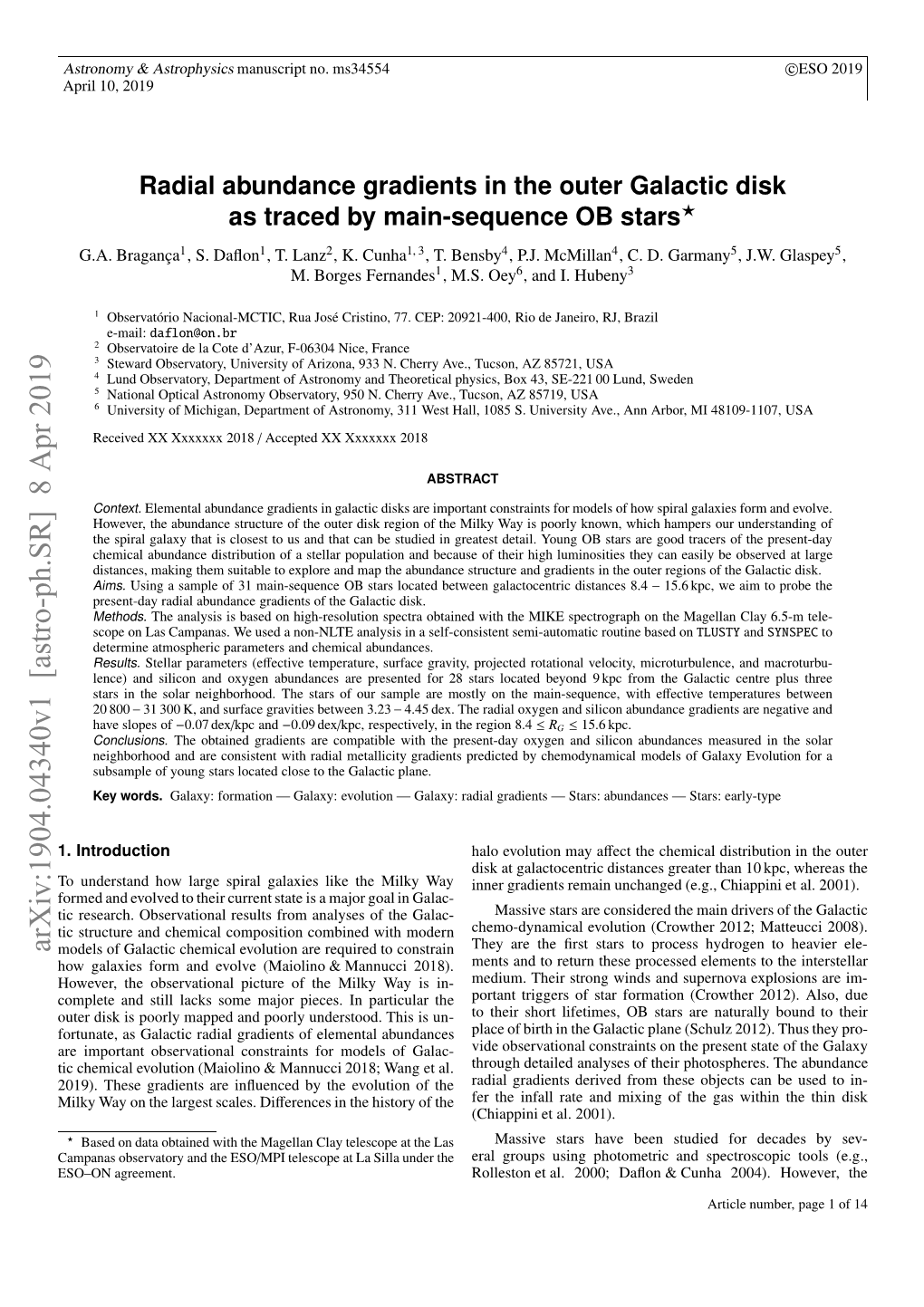 Radial Abundance Gradients in the Outer Galactic Disk As Traced