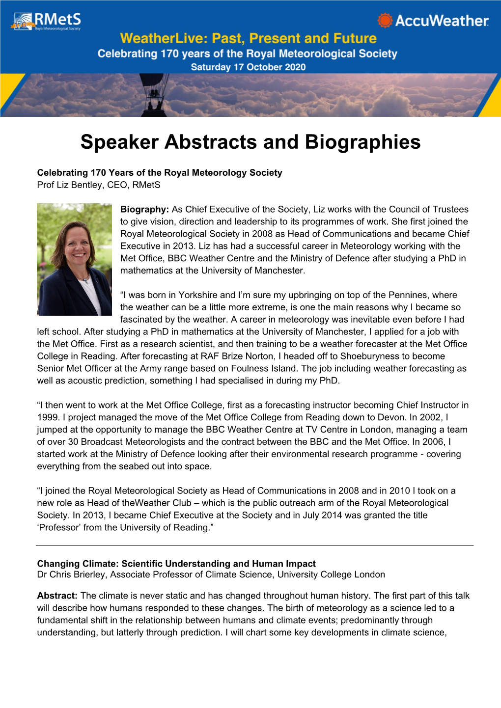 Speaker Biographies & Abstracts