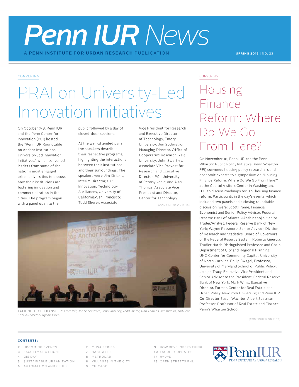 Penn IUR News Spring 2016 | No