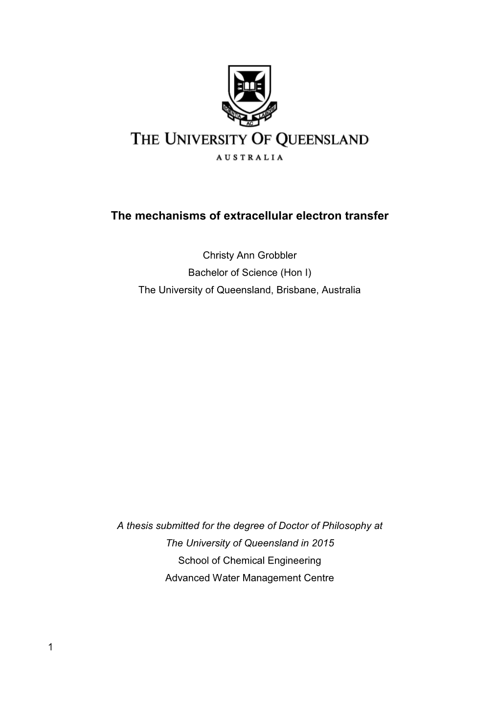 The Mechanisms of Extracellular Electron Transfer