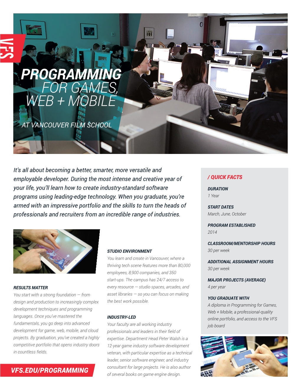 Programming for Games, Web + Mobile